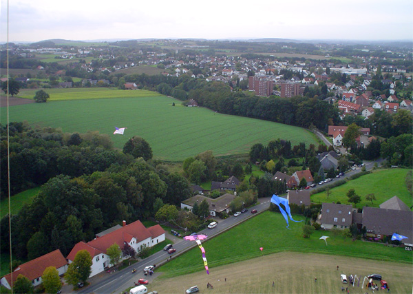 Drachenfest Bad Oeynhausen, Blick auf Löhne Gohfeld