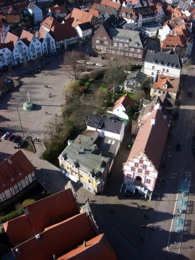Luftbild Bad Salzuflen Innenstadt, Salzhof, Nord