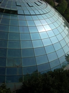 Glaskuppel des Jungle-Dome in Het Heijderbos